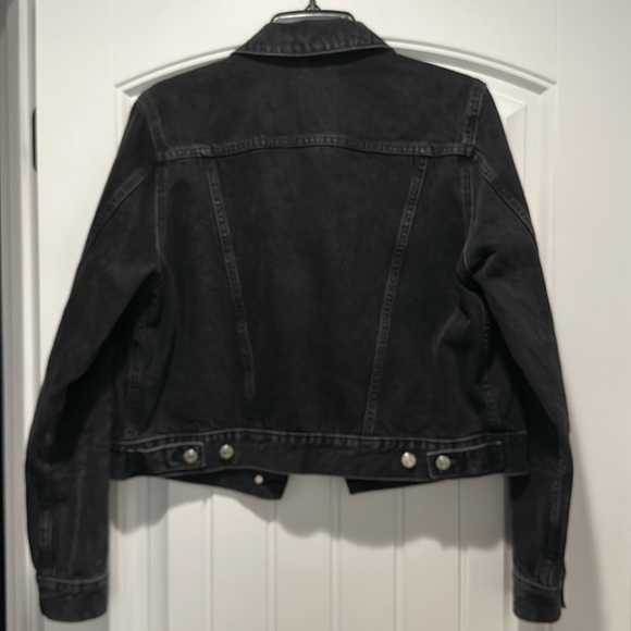TOPSHOP black Jean jacket size 8/10 - Picture 6 of 7